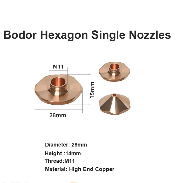 Đầu phun đơn lục giác Bodor D28