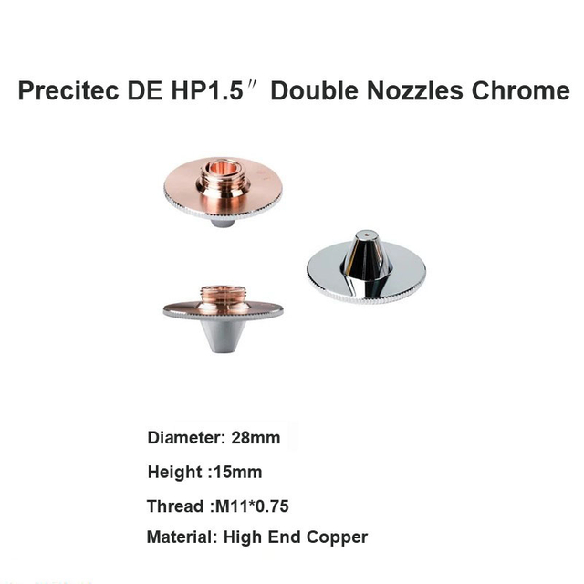 Precitec DE HP1.5”Đầu phun kép Chrome