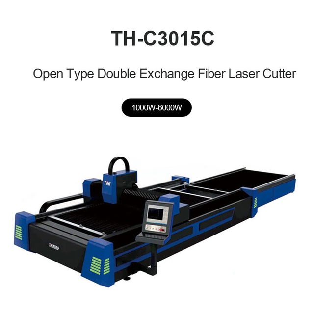 Máy cắt Laser sợi trao đổi đôi loại mở