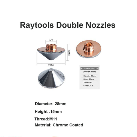 Raytools Double Nozzles PT-A1-D28-H15-DCP