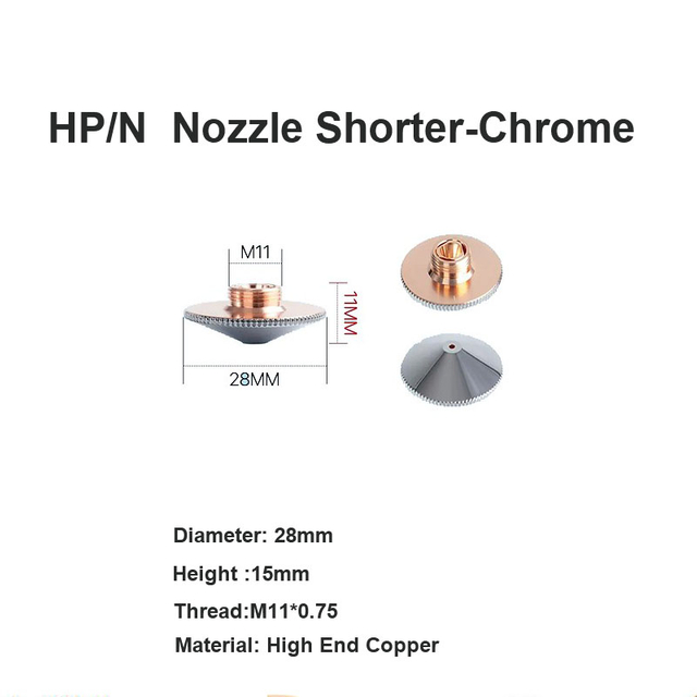 Đầu phun HP/N ngắn hơn-Chrome