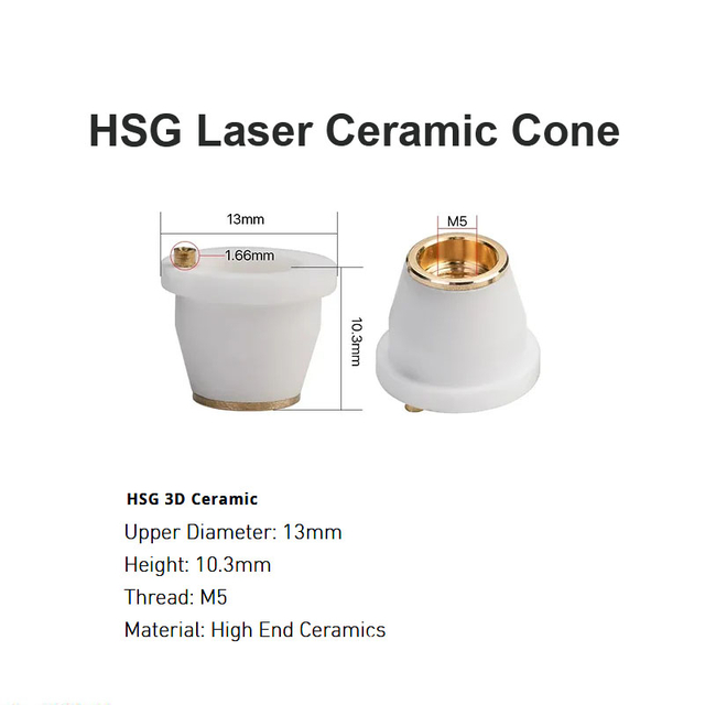 HSG Laser Ceramic Cone D13mm H10.3mm