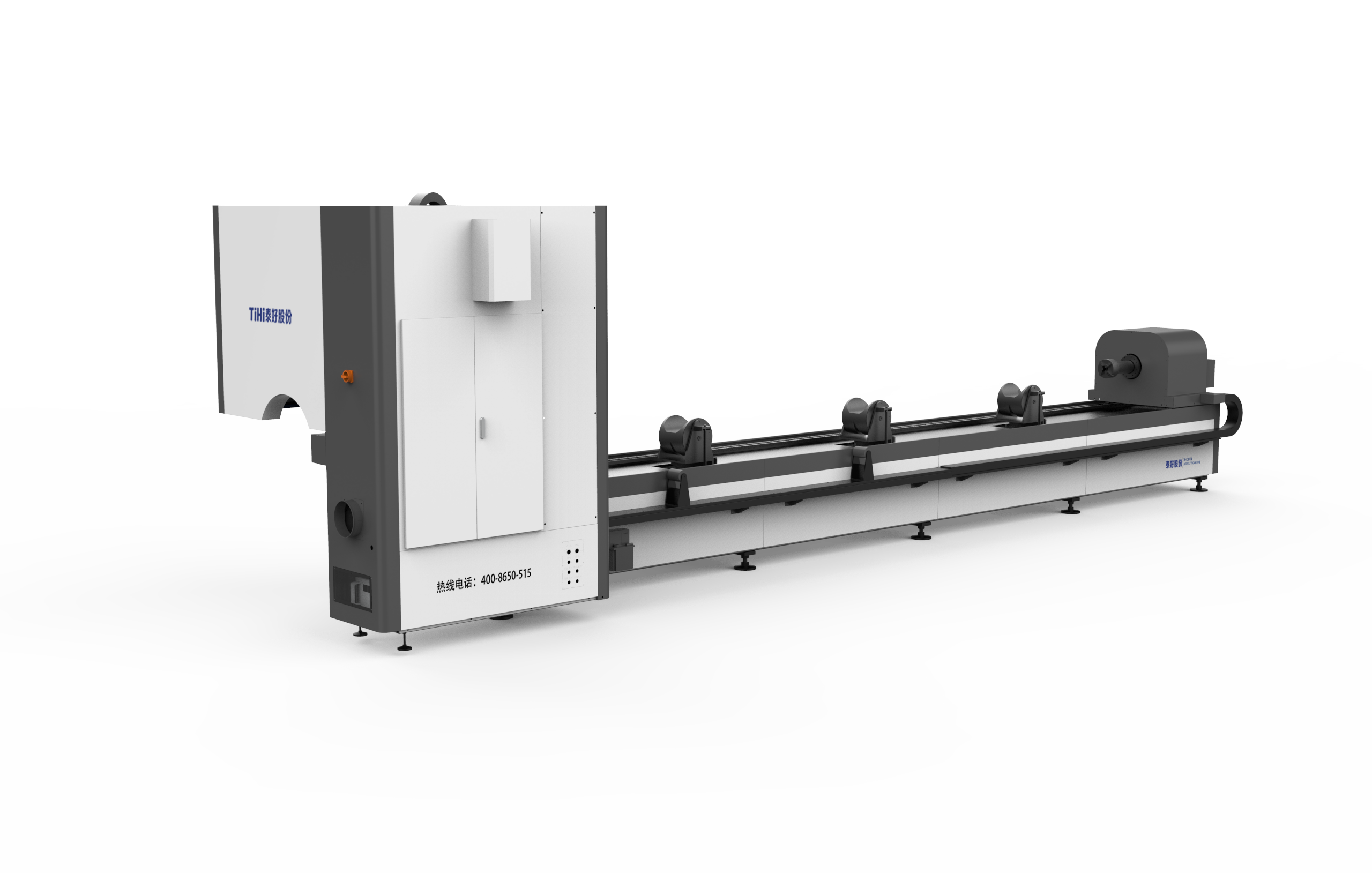 Máy cắt laser sợi kim loại dạng ống nạp tự động