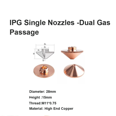  IPG Single Nozzles -Dual Gas Passage