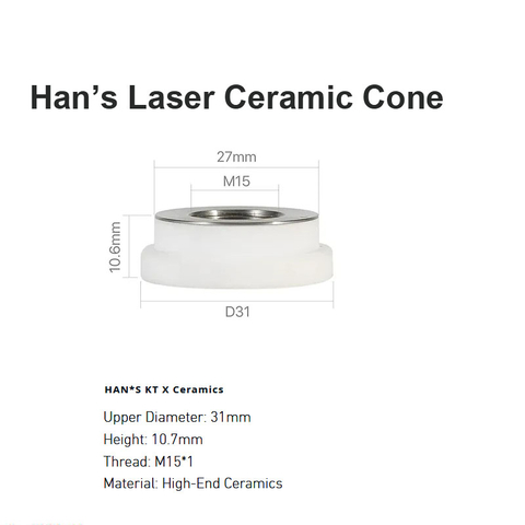 Han's Laser Ceramic Cone D31mm H10.7mm 