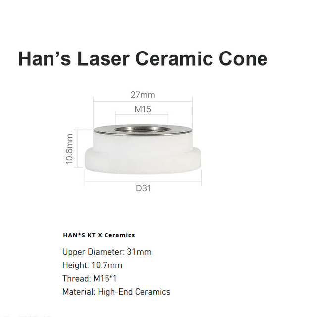 Nón gốm Laser Han D31mm H10.7mm 