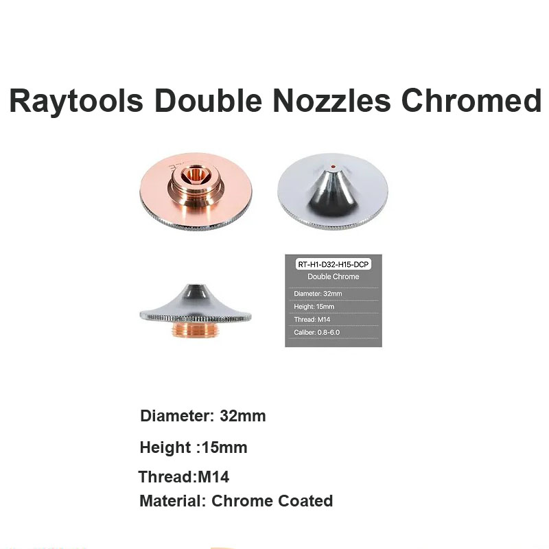 Raytools Double Nozzles Chromed RT-H1-D32-H15