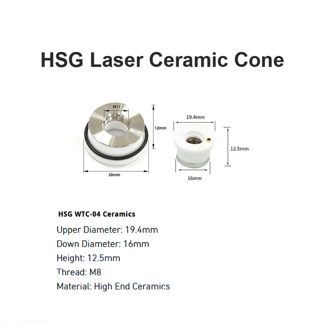 HSG Laser Ceramic Cone D19.4 mm H12.5mm