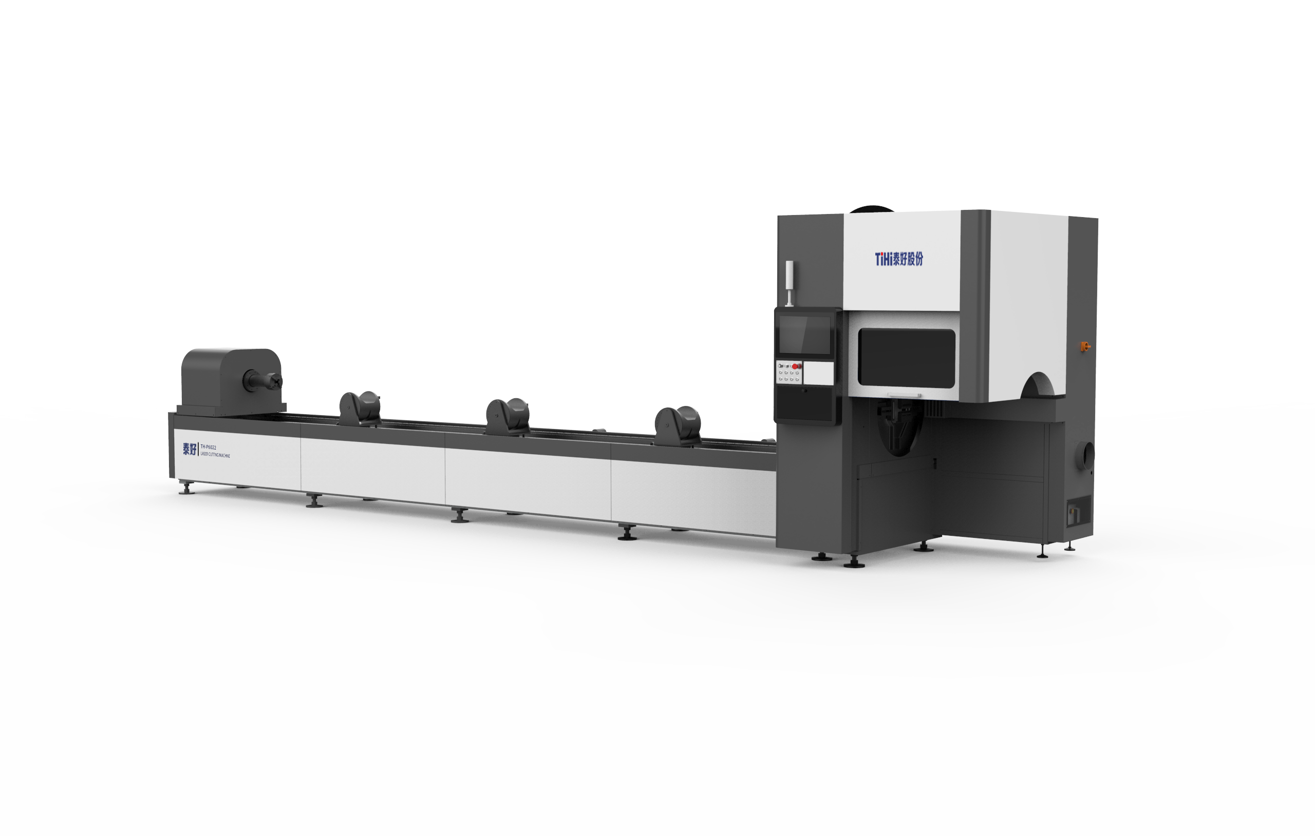 Máy cắt laser sợi kim loại dạng ống nạp tự động