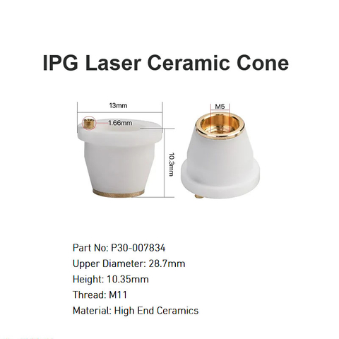 IPG Laser Ceramic Cone D28.7 mm H10.35mm