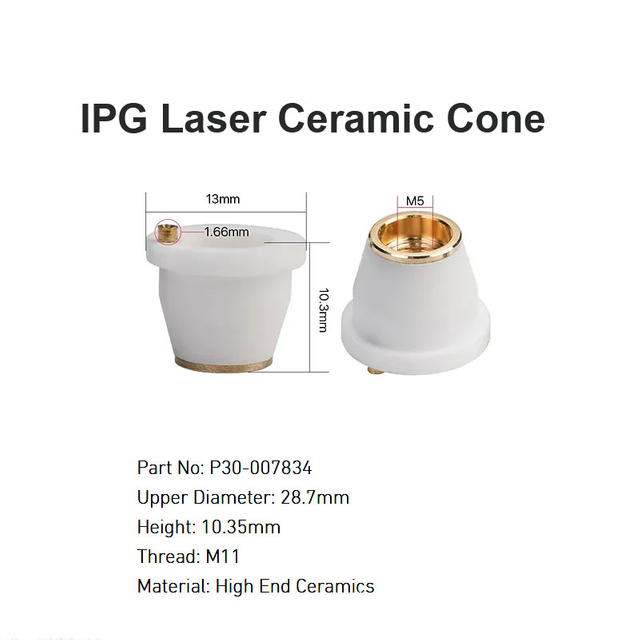 Nón gốm IPG Laser D28.7 mm H10.35mm