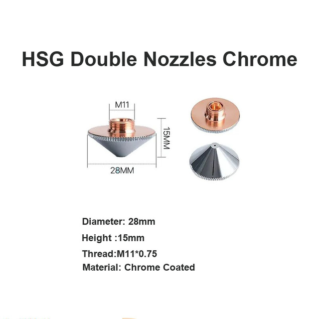 Đầu phun đôi HSG Chrome