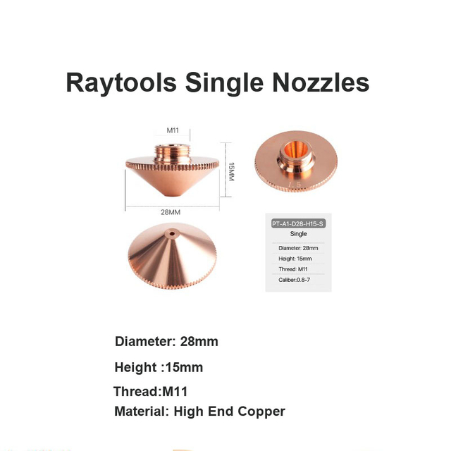 Raytools Single Nozzles PT-A1-D28-H15-S