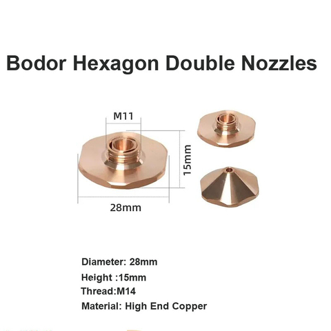 Bodor Hexagon Double Nozzles D28