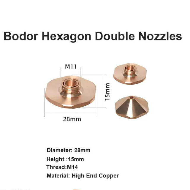 Đầu phun đôi lục giác Bodor D28