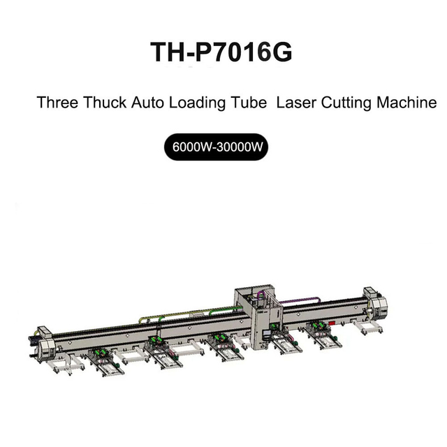 Máy cắt Laser sợi quang ống nạp tự động ba Chuck TH-P7013G/TH-P7016G/TH-P7035G/TH-P7045G